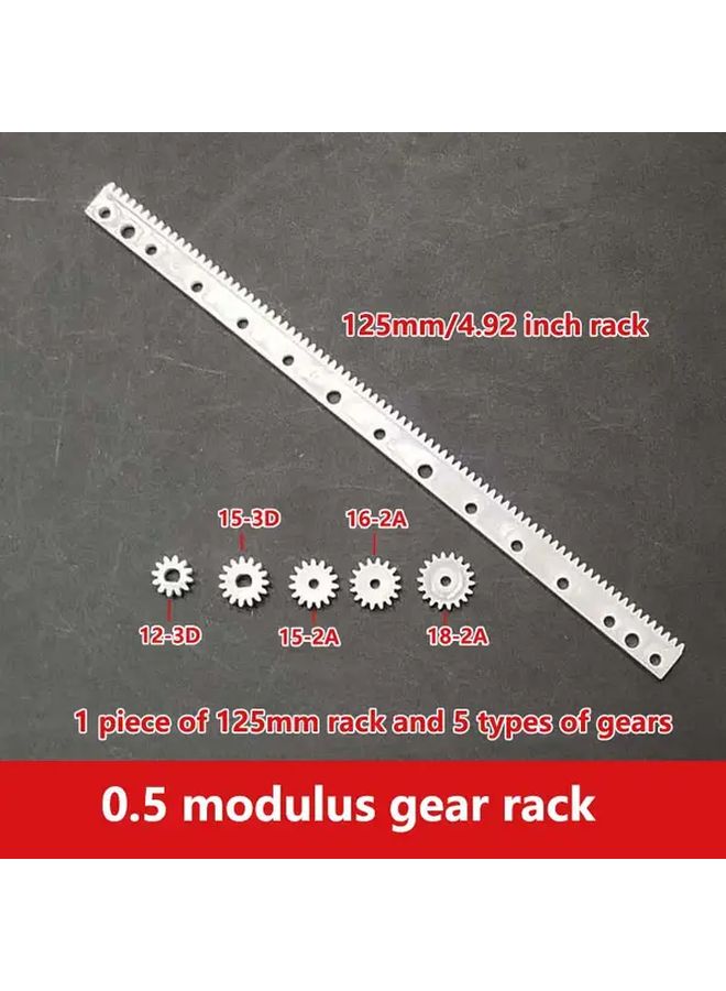 125x7x4 مم رف واحد مع 5 أنواع من مجموعة التروس البلاستيكية للروبوتات DIY - Image 1