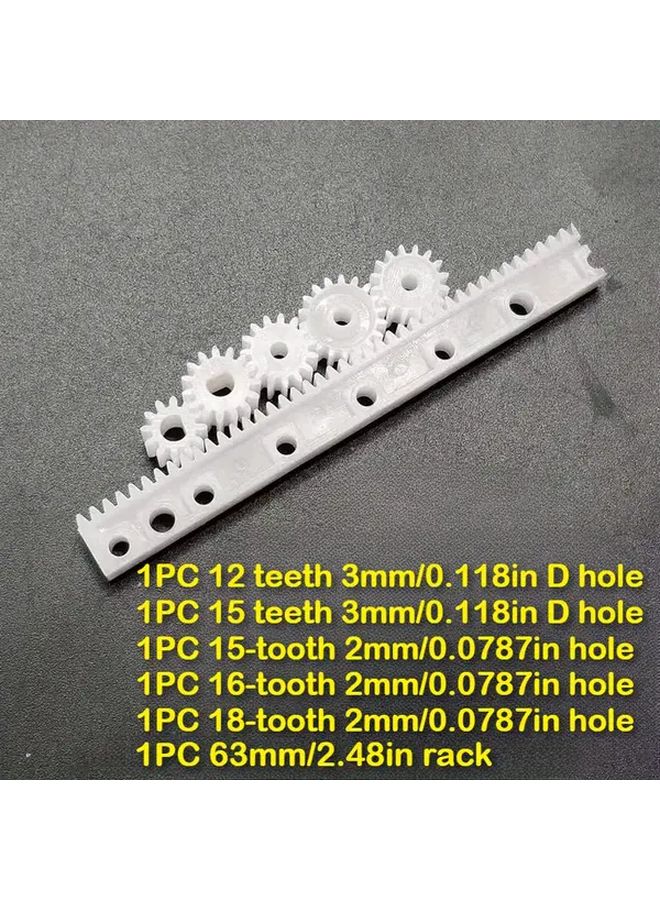 125x7x4 مم رف واحد مع 5 أنواع من مجموعة التروس البلاستيكية للروبوتات DIY - Image 2
