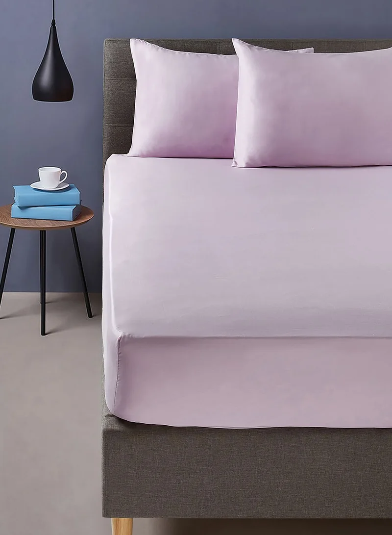 Noon East King Size Fitted Flat Sheet with Pillowcase "180 x 200 +33cm - 50 x 75 cm"