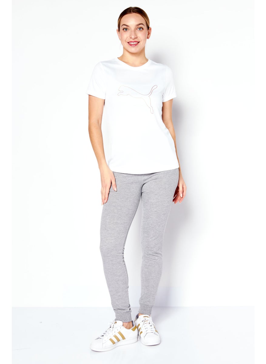 PUMA Women Sportswear Fit Training Short Sleeve T-Shirt, White  - Image 2