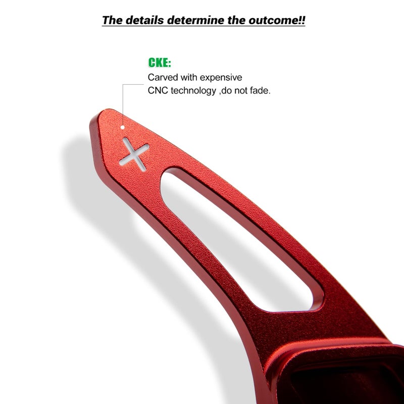 CKE Compatible with Honda Civic 2022-2026 for CR-V Accord Pilot 2023-2026 Accessories Sporty Car Paddle Shifter Extension Interior Shift Cover Trims -Red - Image 2