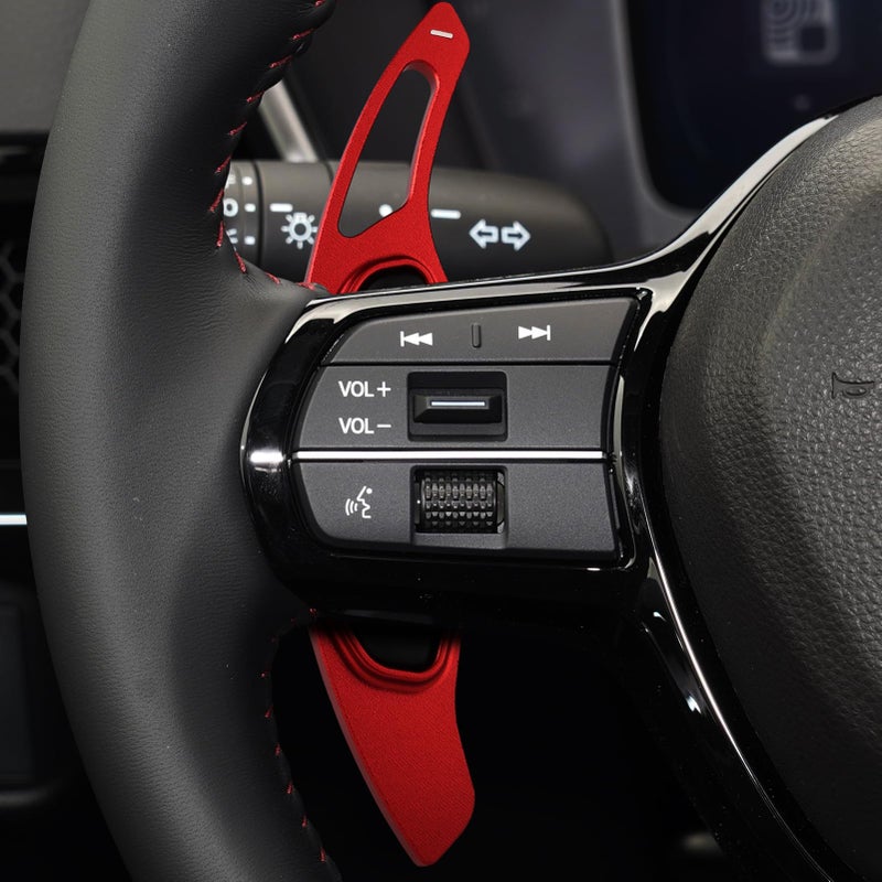 CKE Compatible with Honda Civic 2022-2026 for CR-V Accord Pilot 2023-2026 Accessories Sporty Car Paddle Shifter Extension Interior Shift Cover Trims -Red - Image 5