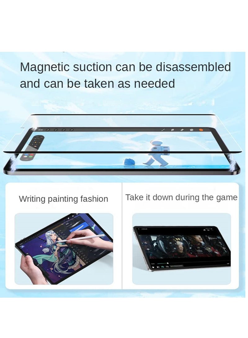 Detachable Magnetic Like Paper Screen Protector for iPad Pro 12.9 Generation (2018/2020/2019) Pencil Feel Washable Removable Reusable Paper Film Screen Protector - Image 3