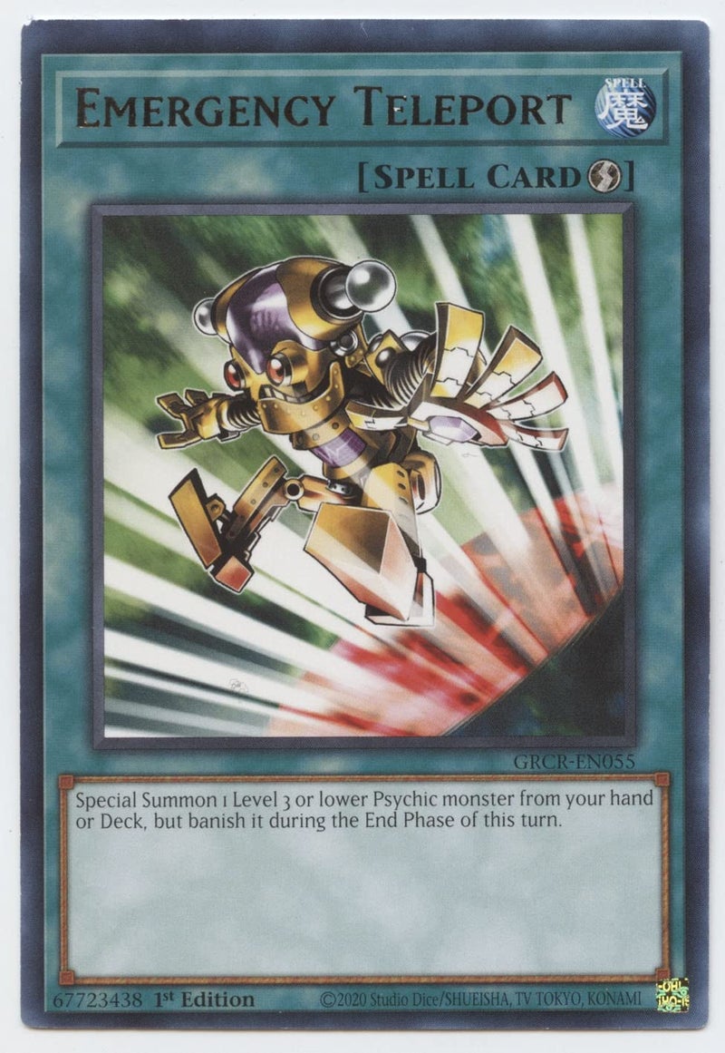 Yugioh Emergency Teleport GRCREN055 Rare 1st Edition - Image 2