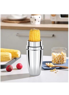 Generic Corn Peeler 304 Stainless Steel Corn Cob Peeler with Cup Convenient Corn Stripper Tool Quickly Peeling Corn Kernels Cutter For Kitchen Thresher Corn Cutter from the Cob  - Image 2
