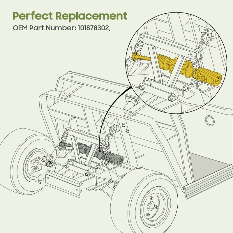 9.99WORLD MALL Golf Cart Steering Gear Box Assembly for 1984 up Club Car DS Carryall, and Turf Gas or Electric Models OEM# 1012452 101878302 - Image 3