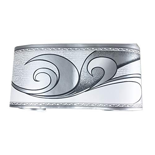 REDODECO Elegant Silver Grey Molding Wallpaper Border Peel Stick Home Ceiling Decorative Border for Bathroom Living Room Kitchen 4inch by 32.8ft - Image 3