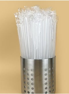 Generic 100-Piece 7.4-Inch Highly Flexible Plastic Straws, Disposable Drinking Straws - Clear  - Image 1