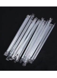 Generic 100-Piece 7.4-Inch Highly Flexible Plastic Straws, Disposable Drinking Straws - Clear  - Image 2