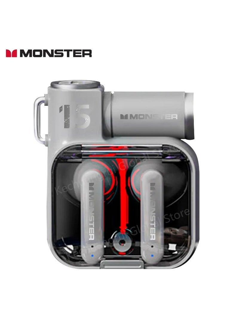 Monster - Original Monster XKT15 Wireless Bluetooth 5.3 TWS Earphones with RGB Cap Design Low Latency - Image 1