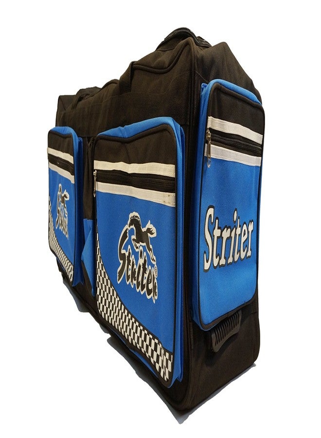 Striter® Hockey Kit Bag Cum Travel Duffel Bag with Rolling Wheels-Large 38 Inch Heavy Duty - Blue (Bag Only) Colors of Bag May Vary - Image 1
