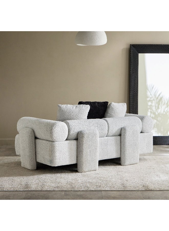 Home Box Delmon 2-Seater Large Fabric Sofa with 3 Cushions  - Image 3
