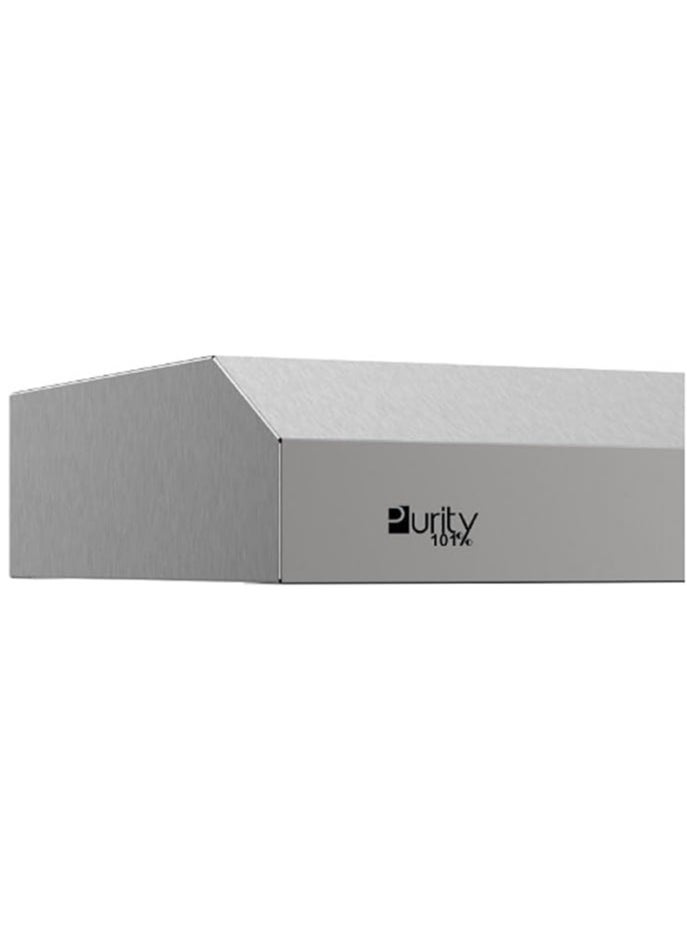 Purity Purity 101 Wall Mounted Range Hood, 90cm Cooker Hood with Suction Power up to 450m³/h, PTSLIM (Silver)  - Image 2
