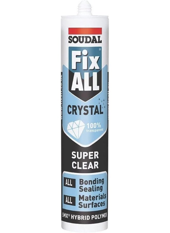 Soudal Fix All Crystal Super Clear Silicone Adhesive 290 ml - Image 2