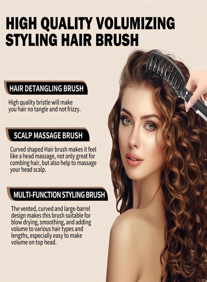 Gowwim Hair Brush, Curved Vented Hair Brush for Blow Drying, Detangling & Volumizing - Anti-Static Scalp Massage Brush for Women, Men & Curly Hair - Professional Styling Tool for Thick Hair, White - Image 4