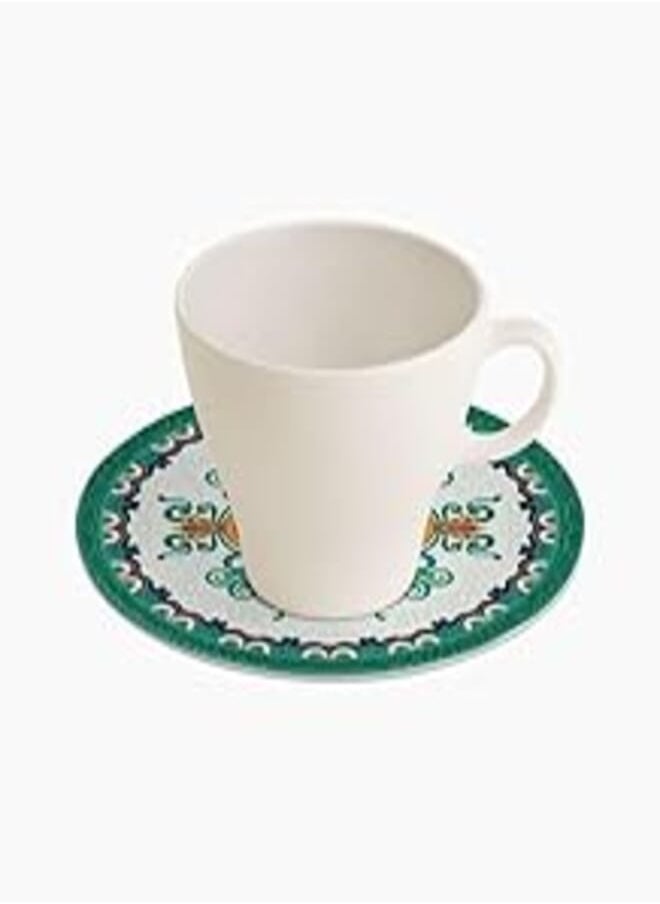 Moments Moments Cup Set with Saucer 6-Pieces, Ivory/Cabana 