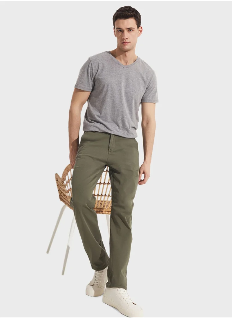 جون Essential Straight Fit Trousers