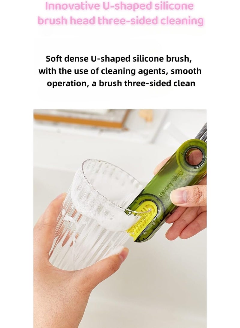 3 in 1 Multifunctional Cleaning Brush, Bottle Brush Cleaner, Cup Cleaner Brush, Water Bottle Cleaner, Crevice Cleaning Brush, Bottles Cleaners Brushs, 3 in 1 Cup Lid Gap Cleanings Brushs Set - Image 5