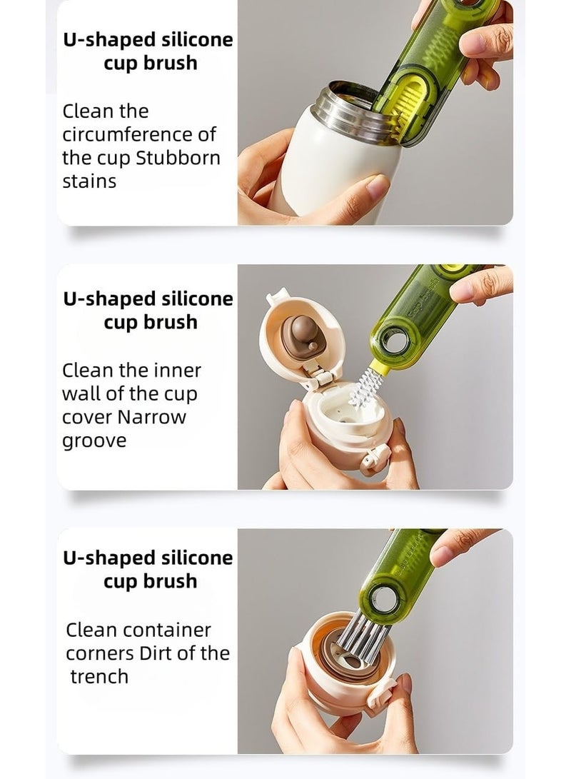 3 in 1 Multifunctional Cleaning Brush, Bottle Brush Cleaner, Cup Cleaner Brush, Water Bottle Cleaner, Crevice Cleaning Brush, Bottles Cleaners Brushs, 3 in 1 Cup Lid Gap Cleanings Brushs Set - Image 3