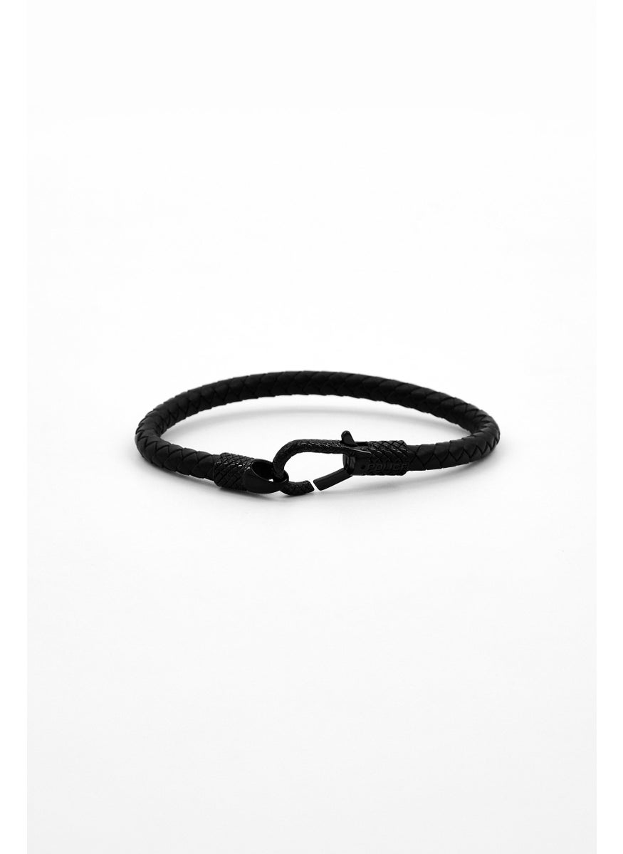 POLICE Men Fashionable Leather Bracelet,  Black  - Image 3