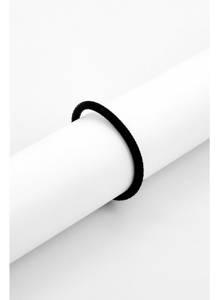 POLICE Men Fashionable Leather Bracelet,  Black  - Image 1