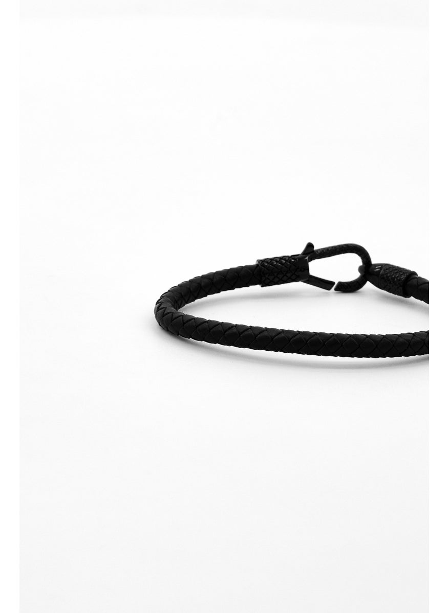 POLICE Men Fashionable Leather Bracelet,  Black  - Image 4