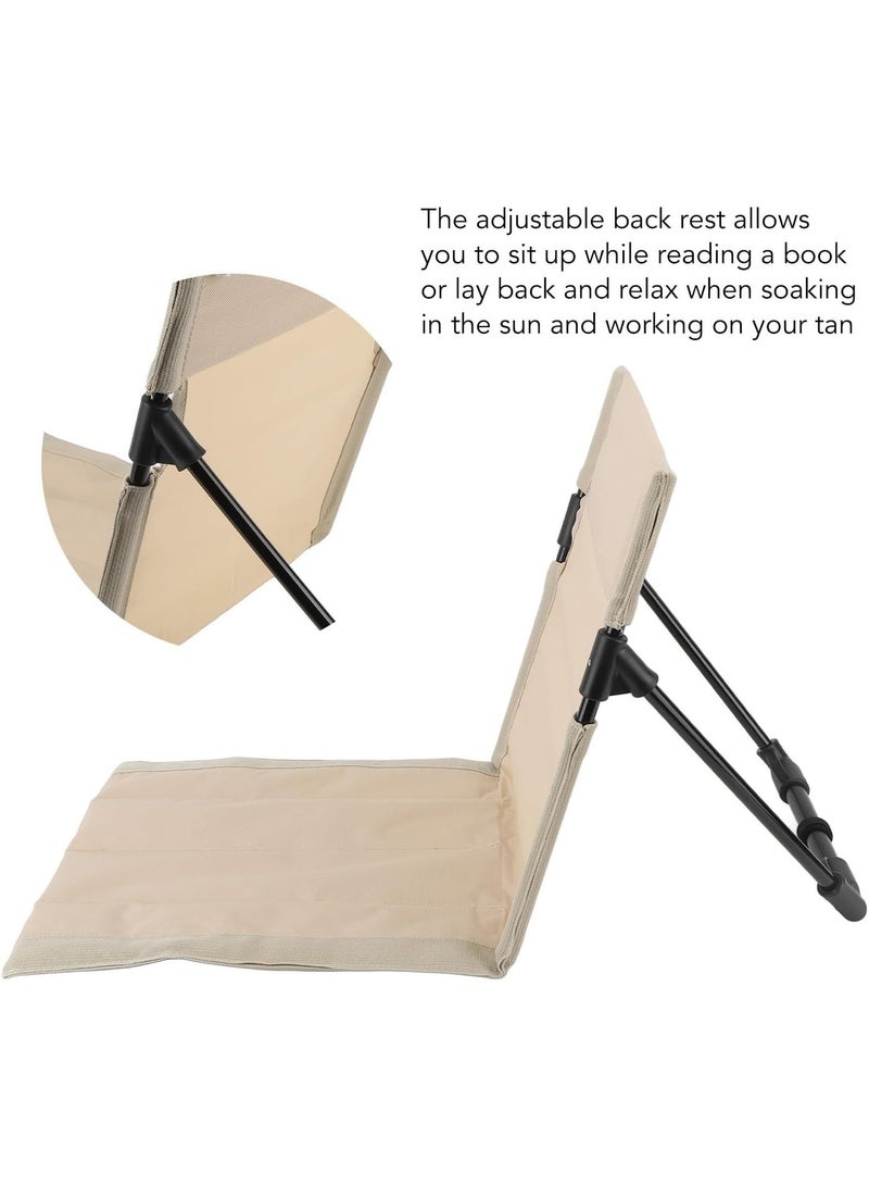 FDTY Folding Chaise Lounge Chair, Outdoors Beach Lounger with Adjustable Backrest, Portable Sun Tanning Chairs, Cozy Reclining Lounge Chair for Outside Beach, Yard, Patio, Pool, Deck - Image 2