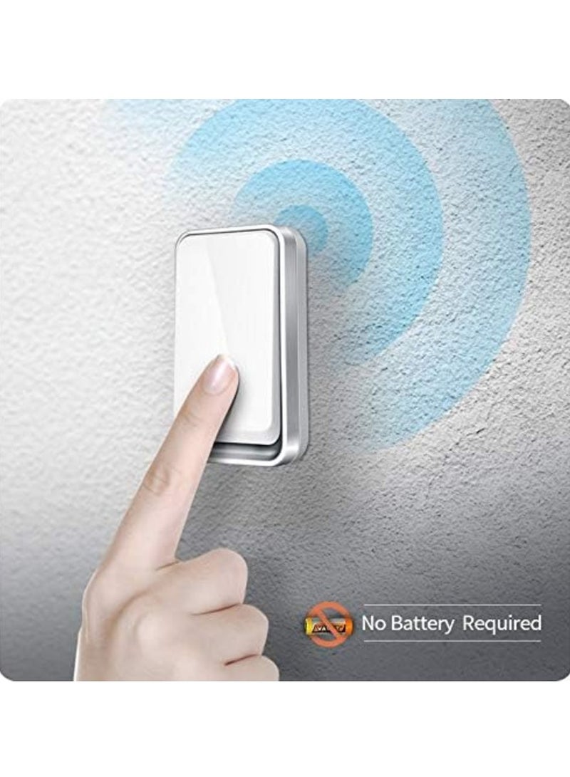 VeryHome Wireless Doorbell Waterproof Self-powered Button Smart Door Bell Sets Home Welcome Outdoor House Chimes Receiver - Image 4