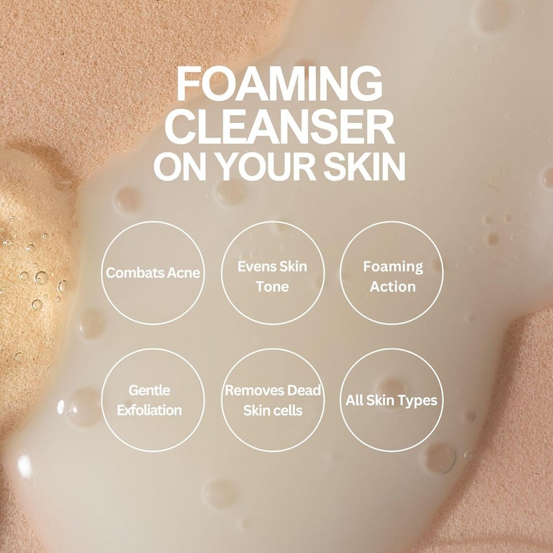 NOURRIR CleanseMe Green Dew Foaming Face Wash 100ML Enriched With Glycolic Acid Nutmeg Oil Acne Freedom - Image 2