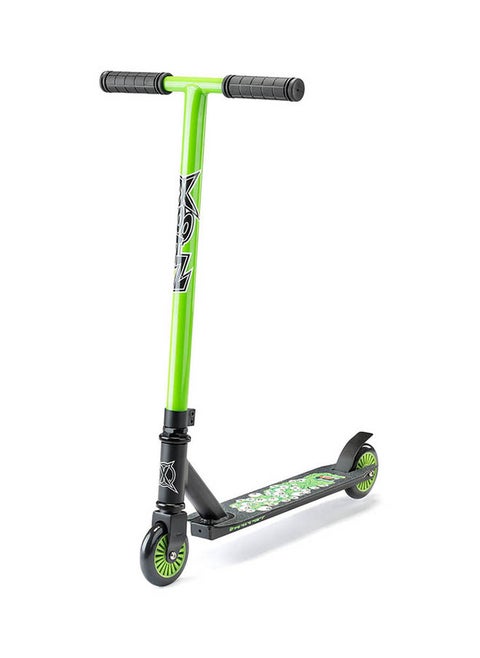 Brainache Youth Stunt Scooter - Vibrant Green, Sturdy Fixed Height, Steel T-bar for More Control, Soft Grip Handlebars, Kids Learn Tricks and Stunts, Ideal for Kids Aged 5 to 12