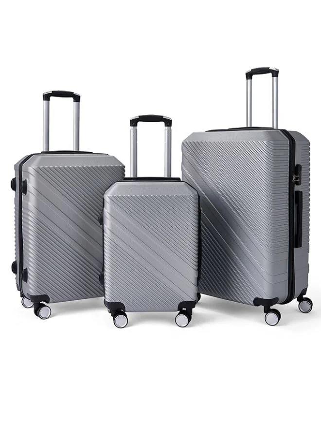 LIMRA A travel bag set consisting of 3 luggage bags silver/black
