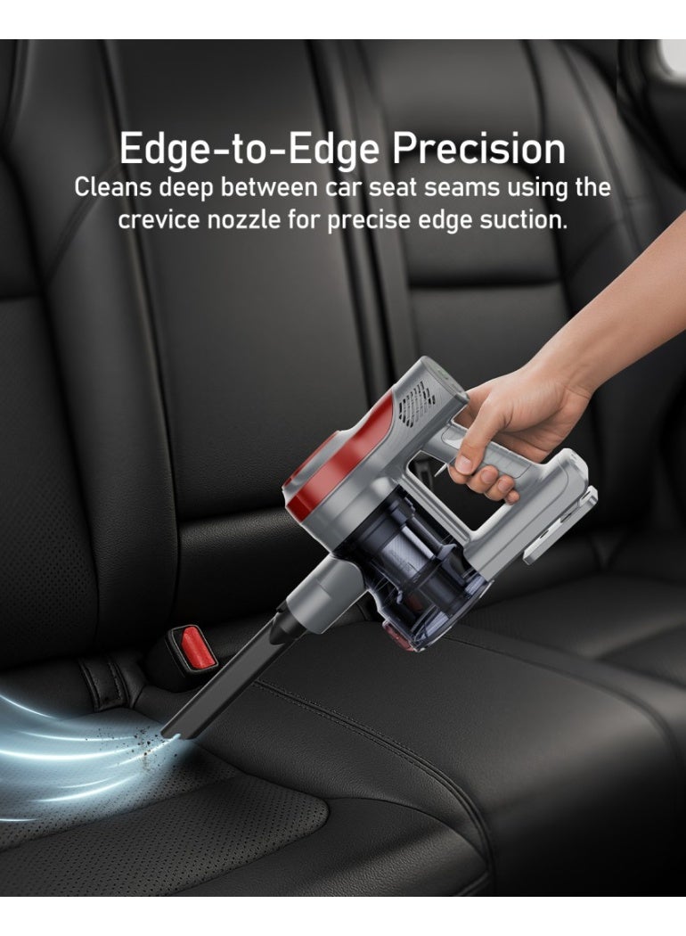 Moxedo Cordless Vacuum Cleaner 30KPa ,3 Speed Modes ,400W BLDC Motor, LED Display Stick Vacuum with Built-in Flashlight Free Standing Design for Car Home Carpet Hardwood Floor - Image 2