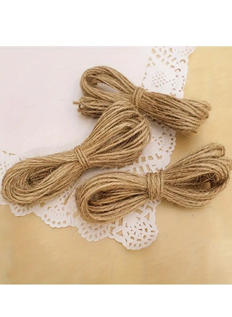 PAMEER 100pcs Kraft Paper Gift Tags with Jute Twine, Blank Hangtag Cards for Gifts, Crafts, DIY Projects - 20m/787inch Twine Included - Image 4