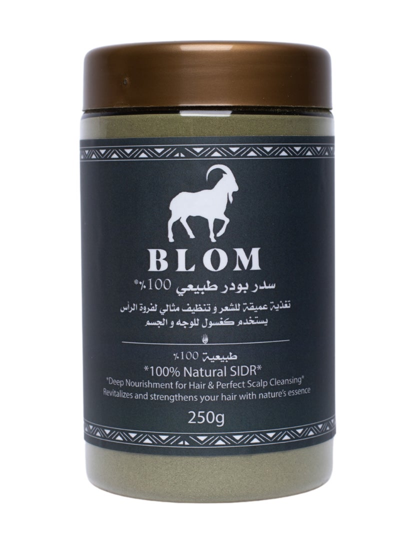 BLOM 100% Natural Egyptian Sidr Powder for Hair and Skin Care - 250g  - Image 1