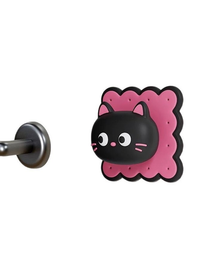 HOMESTAR 1 Piece Cat Cute Shaped PVC Door Stopper ，Door Knob, Wall Shield Cushion, Quiet Wall Protector for Door Handle，Anti-Collision Pad, Hole-Free, Easy Install - Image 3