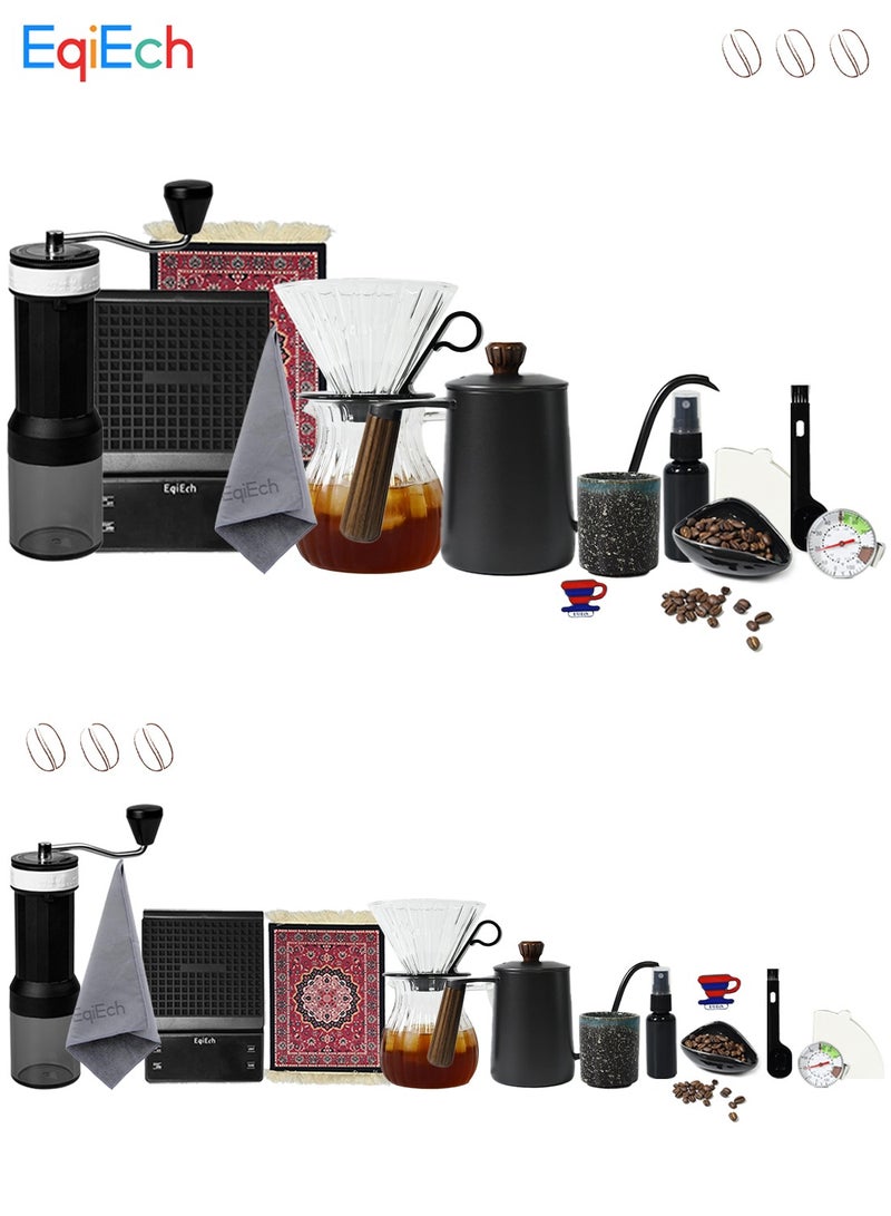 ايكي ايك V60 مجموعة صانع القهوة مجموعة 40 الترس الخارجي التكيف مع القهوة طاحونة القهوة أدوات القهوة مجموعة يدوي مجموعة آلات القهوة مناسبة ل 1-6 كوب - Image 2