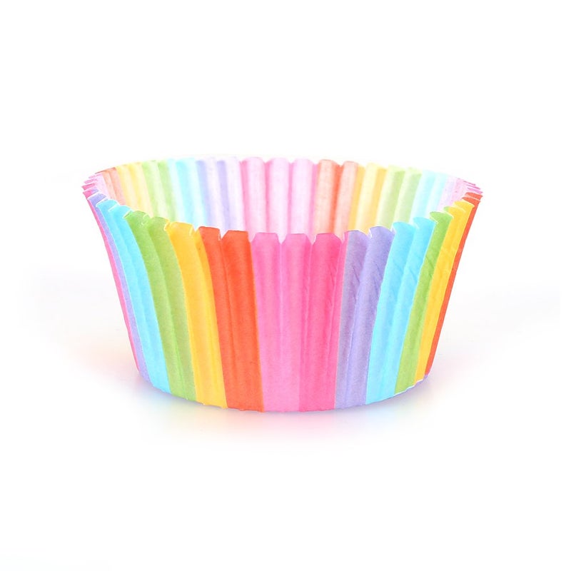Cupcake Wrappers100Pcs Rainbow Bright Standard Baking Cups Cupcake Liner Cupcake Paper Baking Cup Muffin Cases Cake