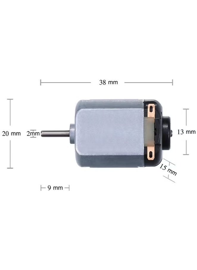 6 Pack Mini DC Motor 1-6V 22500RPM Mini Electric Hobby Motor for DIY Toys Science Projects - Image 2