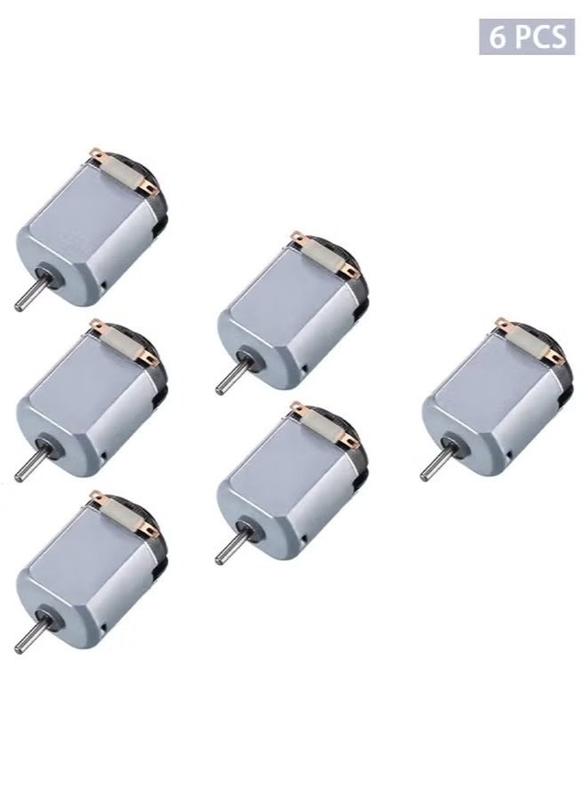6 Pack Mini DC Motor 1-6V 22500RPM Mini Electric Hobby Motor for DIY Toys Science Projects - Image 1