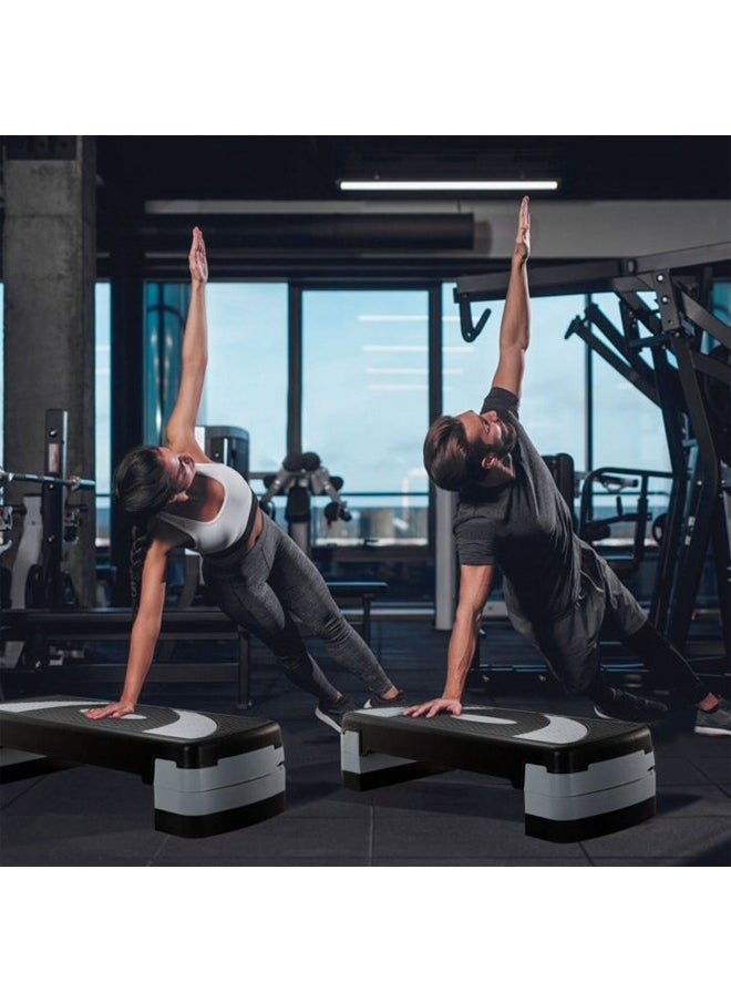 KUYING KUYING 3-LEVEL ADJUSTABLE HEIGHT SETTINGS: Just overlap the coming risers on the original risers to adjust the height of our aerobic step (4inches, 6inches and 8inches) and meet your different workout needs.  - Image 2