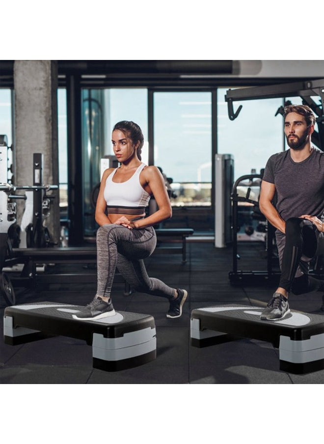 KUYING KUYING 3-LEVEL ADJUSTABLE HEIGHT SETTINGS: Just overlap the coming risers on the original risers to adjust the height of our aerobic step (4inches, 6inches and 8inches) and meet your different workout needs.  - Image 3