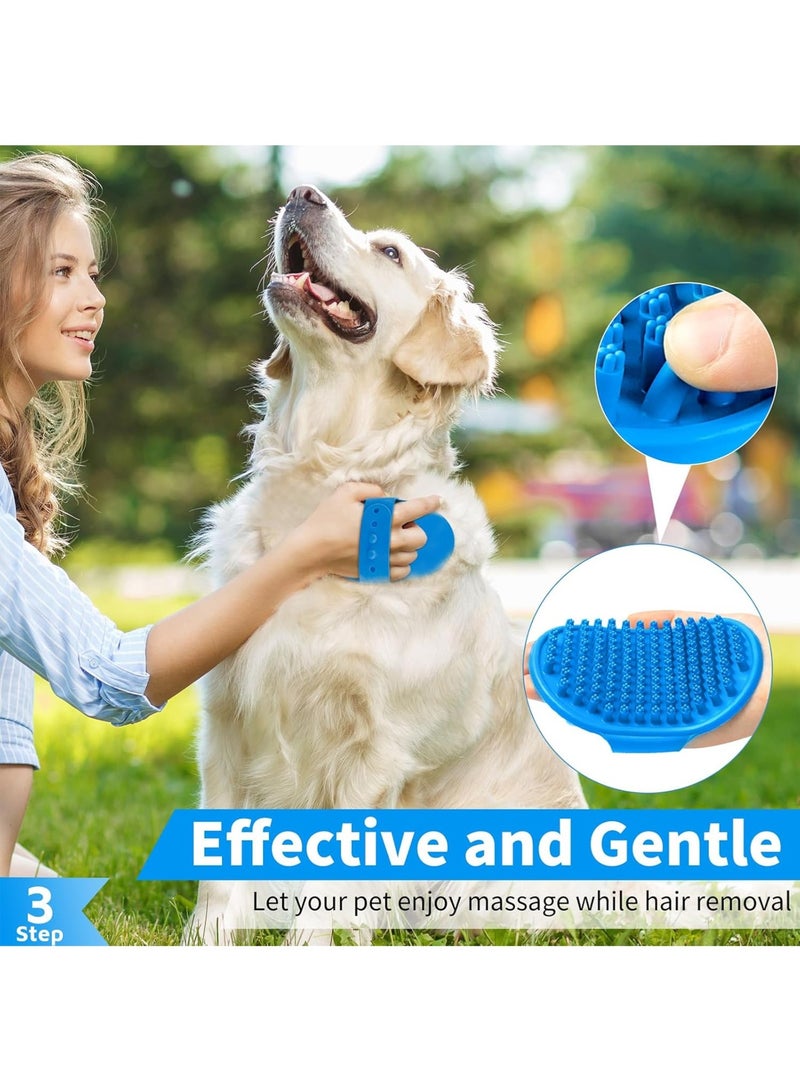 LOOPITYS 6PCS Dog Bath Brush & Dog Toothbrush | Adjustable Handle Shampoo Brush & Scrubber for Short & Long Haired Dogs & Cats | Effectively Solve Odor & Stain Removal Problems | Pet Supplies (Blue) - Image 4