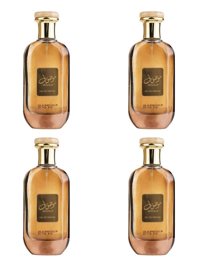 Ard Al Zaafaran Perfumes Pack of 4 Mousuf Eau De Parfum 100ml - Timeless Unisex Fragrance for Every Occasion  - Image 2
