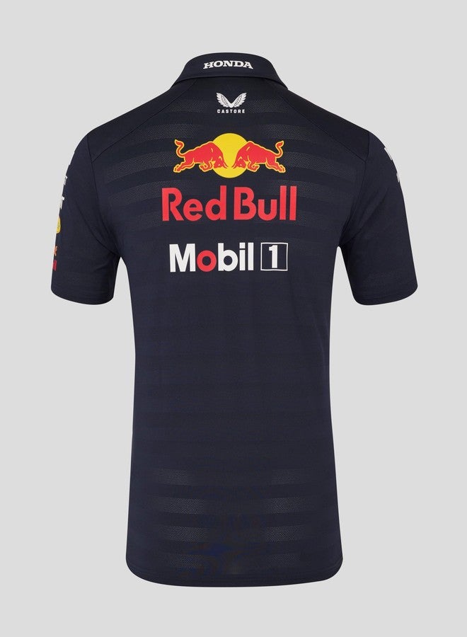 Castore Oracle Red Bull Racing Junior Teamline Polo Shirt – Night Sky | Official Red Bull F1 Polo for Kids | F1 Shirt with Team & Sponsor Logos - Image 3