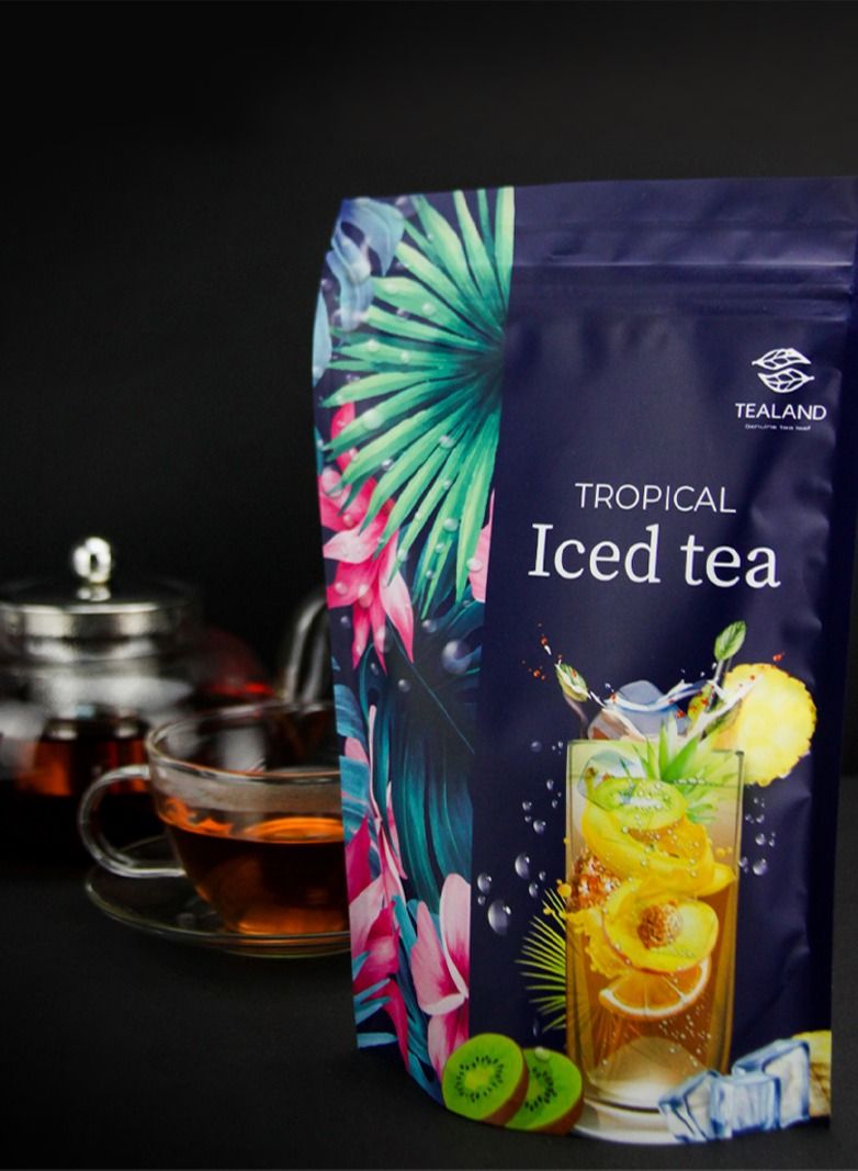 تيلاند شاي مثلج أسود خوخ منعش برائحة أوراق فضفاضة مالتي شاي أصلي قوي 100 جرام - Image 4