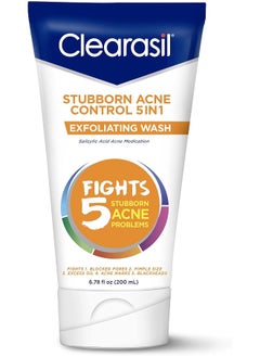 Clearasil Ultra 5-In-1 Exfoliating Wash For Unisex - 6.78 Oz Scrub  - Image 1