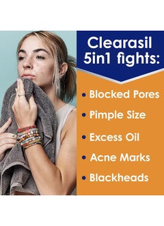 Clearasil Ultra 5-In-1 Exfoliating Wash For Unisex - 6.78 Oz Scrub  - Image 2