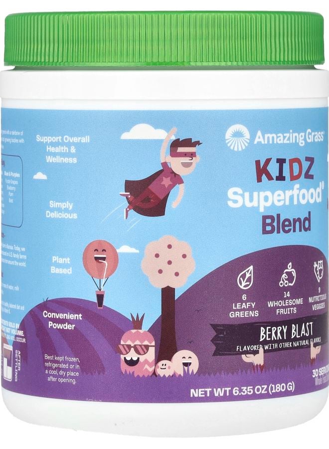 Amazing Grass Kidz Superfood® Blend Berry Blast 6.35 oz (180 g) - Image 2
