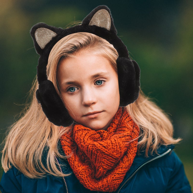 🧸 غطاء أذن بشكل أذن قطة مبطن ناعم لتدفئة الشتاء - Image 1