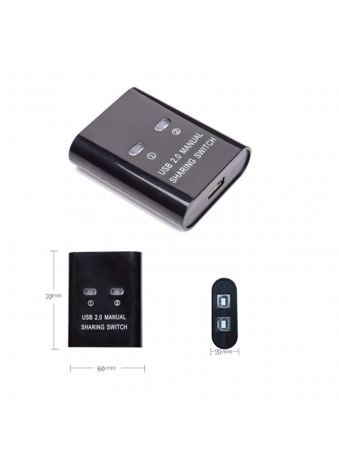 PATIOSIR 1Printer Sharing Switch, Manual Switcher Adapter, 2 Computer Share 1 Printer Scanner USB Device Hub with 2 Pack Male Cables - Image 2